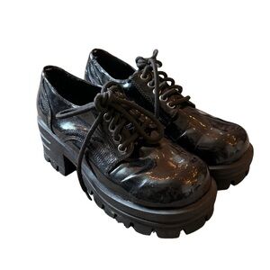 Soda Goth Punk Style Platform Loafers Size 8